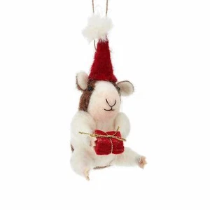 Decoración colgante de conejillo de indias de Navidad Sass & Belle fielt - decoración novedosa - Imagen 1 de 1