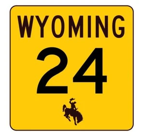 Wyoming Highway 24 Sticker R3388 Highway Sign - Picture 1 of 1