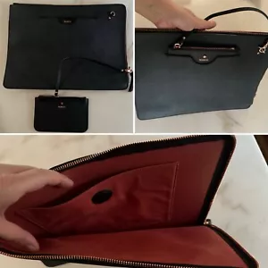 Mimco πππ D-vine iPad Laptop Bag in Black Pouch Bag Handbag - Picture 1 of 20