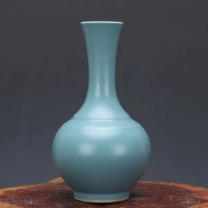 7,2" China altes Porzellan Qing Dynastie Farbglasur wertschätzende Flaschen - Bild 1 von 5