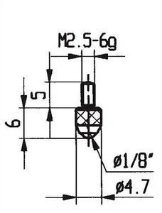 62003 Käfer Messeinsatz Saphierkugel für Messuhr M 2/70 S - Bild 1 von 1