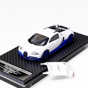 Mortal 1/64 Scale Bugatti Veyron White/Blue Diecast Car Model Toy Gift NIB - Picture 1 of 7