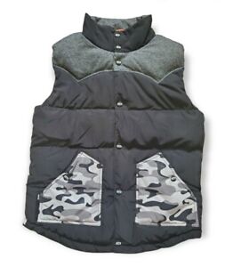 Bravepe Mens Fall Winter Camouflage Hoodie Warm Plus Size Down Quilted Waistcoat Vest Jacket 