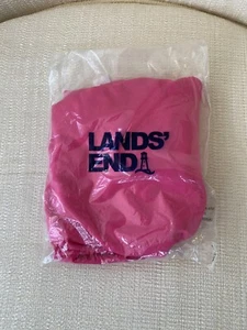 Lands End Girls Essentials 1 piece Swimsuit Solid Pink Hibiscus XL (16) - NEW! - Picture 1 of 4