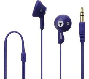 LOGIK Gelly Headphones In-Ear Lightweight Wired Earphones LGELPUR16 Purple - Picture 1 of 1