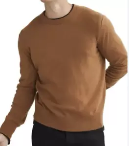 NWT Men's Rag & Bone Lightweight Paul Cashmere Crew Sweater Camel Sz L - Picture 1 of 13