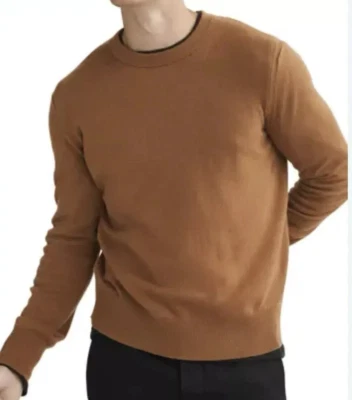 NWT Men's Rag & Bone Lightweight Paul Cashmere Crew Sweater Camel Sz L - Image 1 of 4