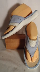 Rockport Lt. Blue Leather & Synthetic, Washable Thongs/Sandals, Womens 9.5M - Picture 1 of 12