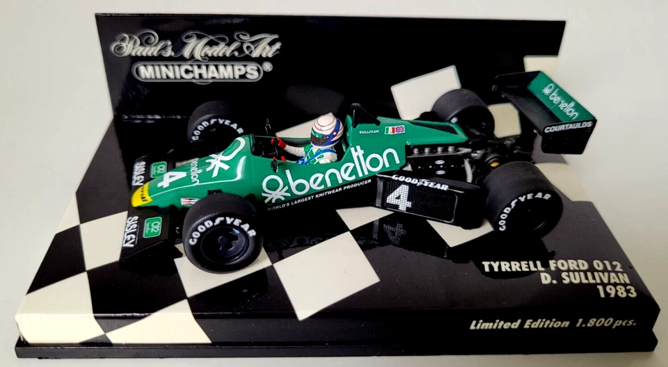 PMA  MINICHAMPS  1:43  D. SULLIVAN  TYRRELL FORD 012  1983  " BENETTON " - Bild 1 von 3