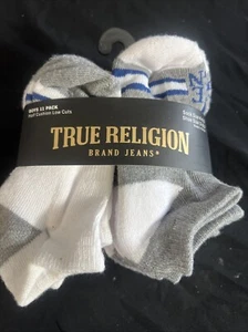 True Religion Socks Little Boys Shoe Size 3- 8.5 Black Gray White 11 Pack New! - Picture 1 of 4