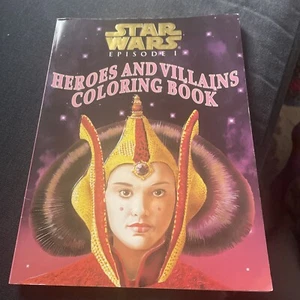 Vintage STAR WARS Coloring Book EPISODE 1 HEROES AND VILLAINS 1999 Random House - Picture 1 of 11