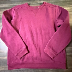 Karen Scott Sport Sweatshirt Pullover Casual Comfy Burgundy Crew Neck M - Picture 1 of 5