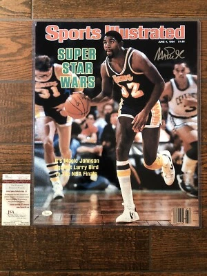  MAGIC JOHNSON SIGNED 16X20 PHOTO LOS ANGELES LAKERS BASKETBALL AUTOGRAPHED JSA - Image 1 of 4