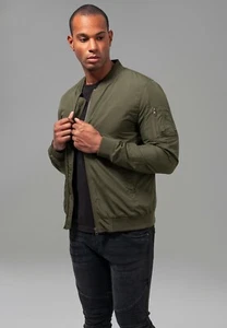 Urban Classics Men's Light Bomber Jacket Darkolive - Picture 1 of 6
