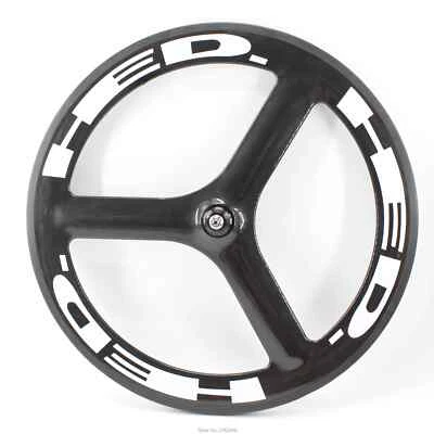 Juego de ruedas de bicicleta de carbono de engranaje fijo 700C para pista de carretera llanta de tres radios Foto 1 de 4