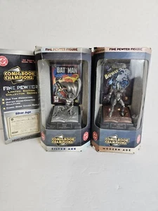 Set of 2 COMIC BOOK CHAMPIONS FIGURINE MR. FREEZE & ROBIN PEWTER LIMITED ED. - Picture 1 of 24