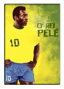 Pelé Pelé Jugador de Fútbol Brasil Imán de Refrigerador Design O'REI Pele - Imagen 1 de 4