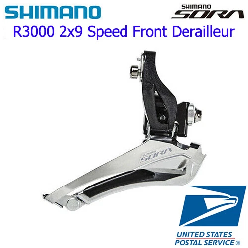 Shimano Sora FD-R3000 2x9 Speed Brazed-On Clamp Band Mount Front Derailleur - Image 1 of 1