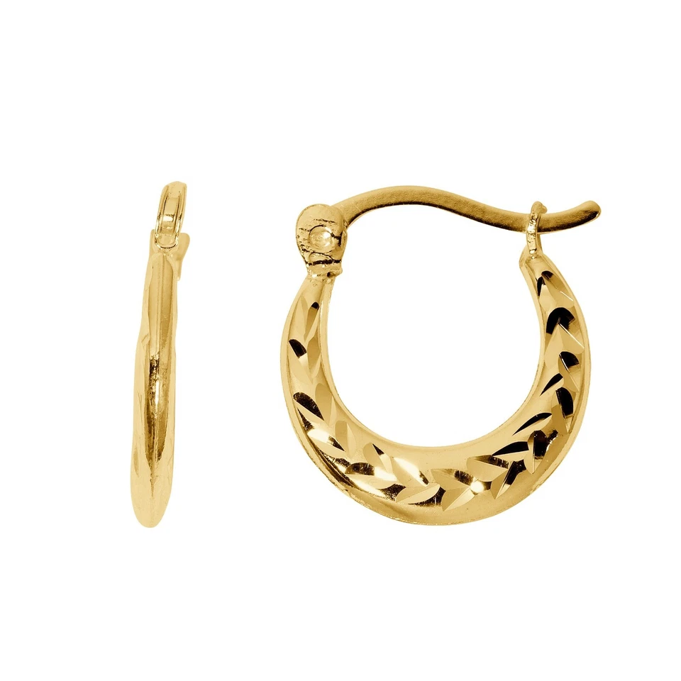 Danecraft Ladies Gold Over Sterling Silver Hoop Earrings - Image 1 of 2