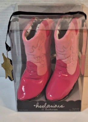 HEELARIOUS Lil' Buckaroos Pink Baby Cowgirl Boots Booties Shoes "Sadie" New 0-6 - Image 1 of 4