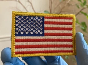United States Of America USA Flag Embroidered Hook And Loop Patch NEW - Picture 1 of 2