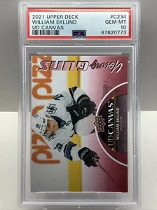 2021 UPPER DECK YOUNG GUNS WILLIAM EKLUND CANVAS #C234 RC PSA 10 GEM MT - Bild 1 von 3