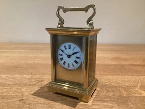 Absolutely Gorgeous - Brass Masked Dial Eight Day Carriage Clock - Fully Working - Picture 1 of 17