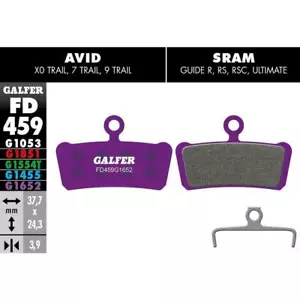 Pastillas de freno para bicicleta y bicicleta Galfer eMTB Avid X0 Trail, 7 Trail, 9 Trail, Guide FD459 G1652 - Imagen 1 de 3