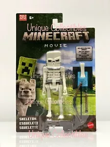 Minecraft Movie Skeleton Figure w/ Bow Arrow Bone 10cm Brand New - Picture 1 of 4