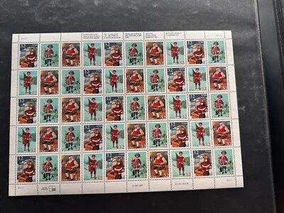 Scott #3004-3007 Santa & Children Pane of 50 32¢ Stamps (1995) - Image 1 of 2