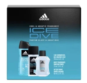 Adidas Ice Dive Cool And Aquatic Fragrance 3 In 1 Gift Set- New - Picture 1 of 4