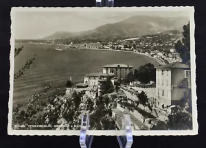 Postcard Ventimiglia Grimaldi e Mentone Italy BW RPPC - Picture 1 of 2