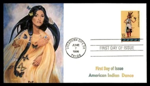 MayfairStamps US FDC 1996 Oklahoma Butterfly Dance Romp First Day Cover aas_3738 - Picture 1 of 2