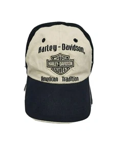 Harley Davidson Black Mens Vintage Baseball Cap Charlotte NC Adjustable - Picture 1 of 7