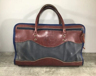 Bolso Mensajero de Viaje Wilderness Pride Battenkill Cuero Adjunto Asa Superior De Colección Foto 1 de 4