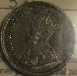 1915 CANADA SILVER 5 CENTS COIN - ICCS AU-58 - - Picture 1 of 4
