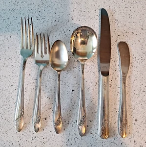 ONEIDA COMMUNITY TUDOR PLATE QUEEN BESS ll SILVERPLATE PLACE SETTING FOR ONE - Picture 1 of 4
