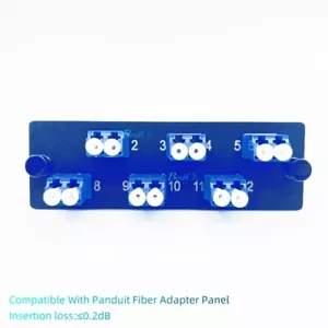 Fiber Adapter Panel With 6*LC Duplex OS2 12Fibers Compatible Panduit FAP6WBUDLCZ - Picture 1 of 7