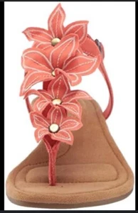 Koolaburra by Ugg Arely Ember Glow Floral Strappy Thong Sandals Size 9.5-EUC! - Picture 1 of 13