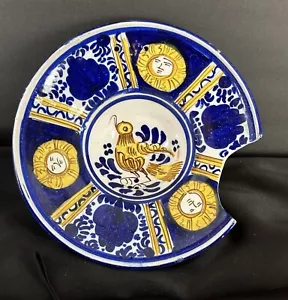 Antique/VTG Spanish Colonial Barbers Shaving Bowl Earthenware Wall Decor - Picture 1 of 10