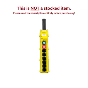 CONDUCTIX 80 SERIES - 8-BUTTON PENDANT, 6 DUAL-SPEED & MOMENTARY ON/OFF - Picture 1 of 4