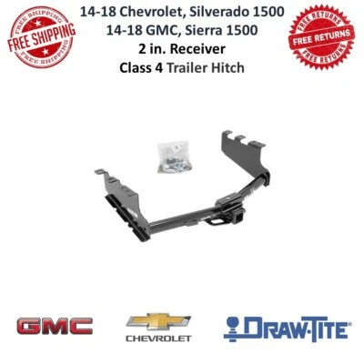 Engate de reboque Draw-Tite 75866 classe IV, receptor de 2" compatível com 14-18 Silverado, Sierra - Imagem 1 de 4