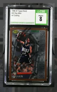 1996-97 Finest Ray Allen RC Rookie #22 CSG 8 quasi nuovo/nuovo di zecca - Celtics - Foto 1 di 2
