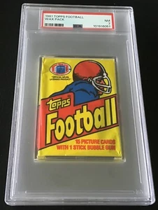 1981 Topps Football Trading Cards Wax Pack PSA 8 NM-MT - Bild 1 von 2