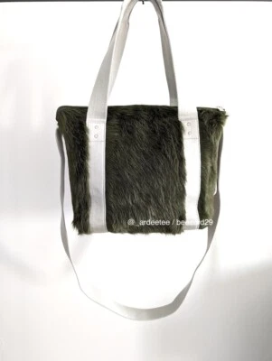 RICK OWENS 1/1 РЕДКАЯ ИКРЫ ВОЛОС МИНИ ТЕЛЕЖКА СУМКА С КОРОТКИМИ РУЧКАМИ НАПЛЕЧНАЯ СУМКА (ГРИНЧ/ЗЕЛЕНЫЙ) - Изображение 1 из 4