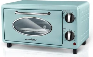 50’s Retro Countertop Toaster oven, Bake, Toast 1000W, 2 Slice, Mint - Picture 1 of 7