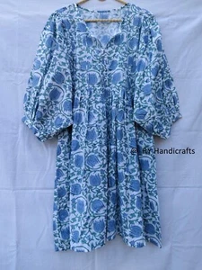 Block print Dress for women cotton top & tunic daily wear dress gift for her - Picture 1 of 10