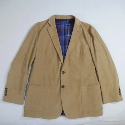 Brooks Brothers 46R Men's Corduroy Blazer Fitzgerald Fit Brown With Plaid Lining - Image 1 of 4