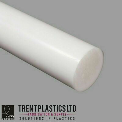 HDPE (PE300) Rod NATURAL White Polyethylene PEHD High Density Plastic ROUND Bar • 10.16£
