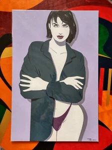 Original Painting By Luis Preciado "JILL" Acrylic On Board 20" X 30" NAGEL w/COA - Bild 1 von 10